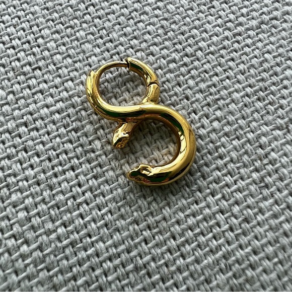 MARIA BLACK Gold Tula Broken Infinity Hoop Earring - Picture 16 of 16